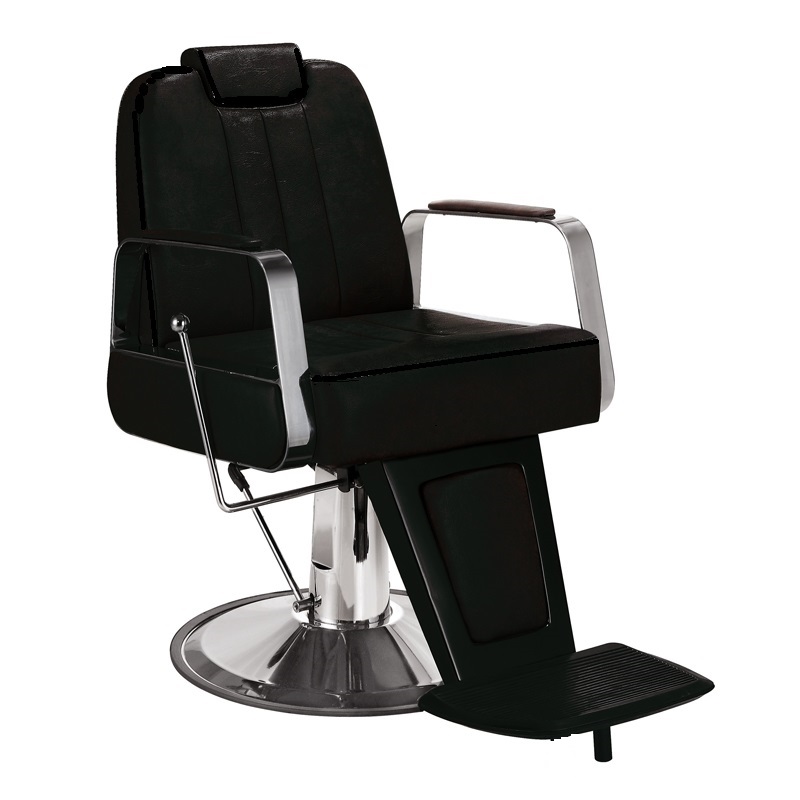 TITUS BARBER CHAIR WITH HEADREST BLACK Salon Furniture Toronto Canada USF