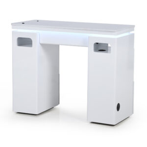 Manicure table with granite top and LED lights with remote
