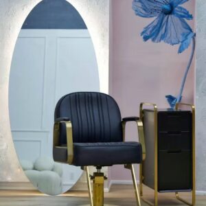 Mark black and gold styling chair