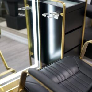 Mark black and gold styling chair