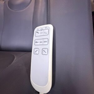 Electric Bed 3 Motor With Tilt Black Upholstery with White Base