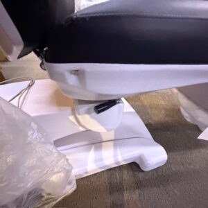 Electric Bed 3 Motor With Tilt Black Upholstery with White Base